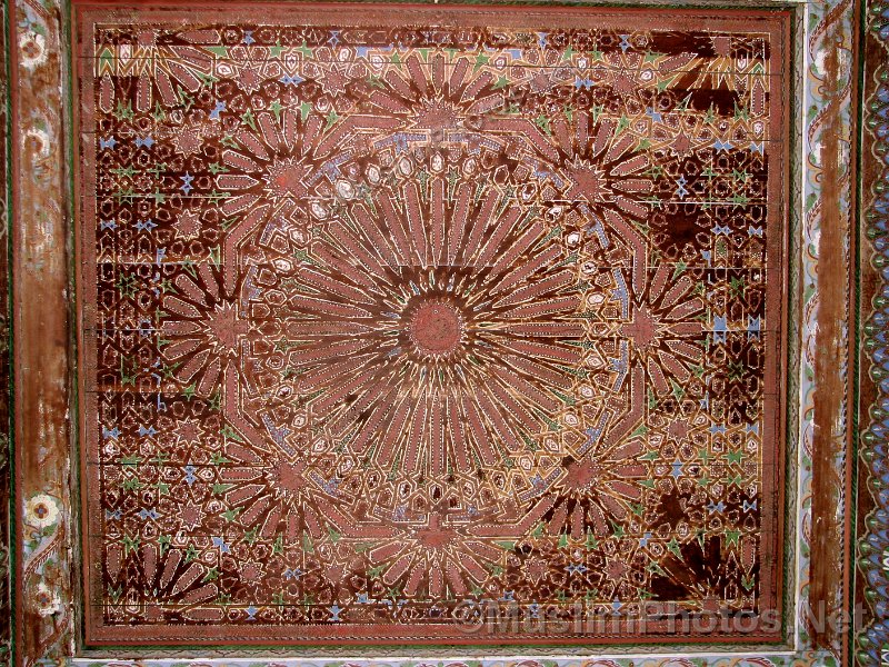 Details of a ceiling of the Bahia Palace